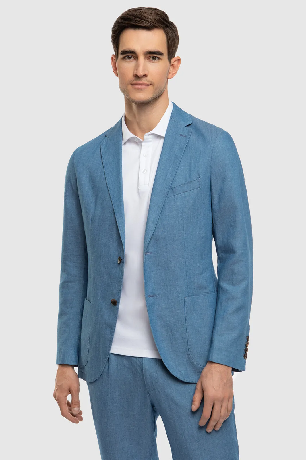 Formal 2 Pieces Mens Suit Flat Linen Notch Lapel Suit (Blazer + Pants) sold by Mens Event Wear product image thumbnail 3