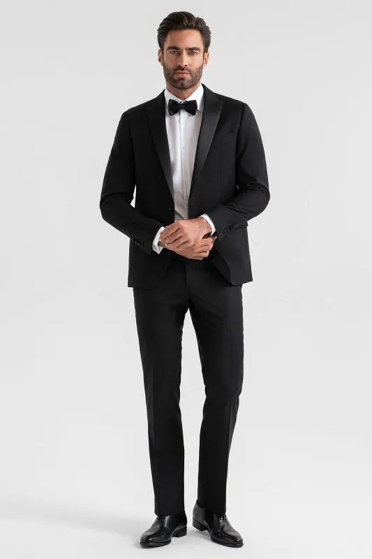 Formal 2 Piece Men's Suit Flat Notched Wedding Lapel (Blazer + Pants) sold by Mens Event Wear