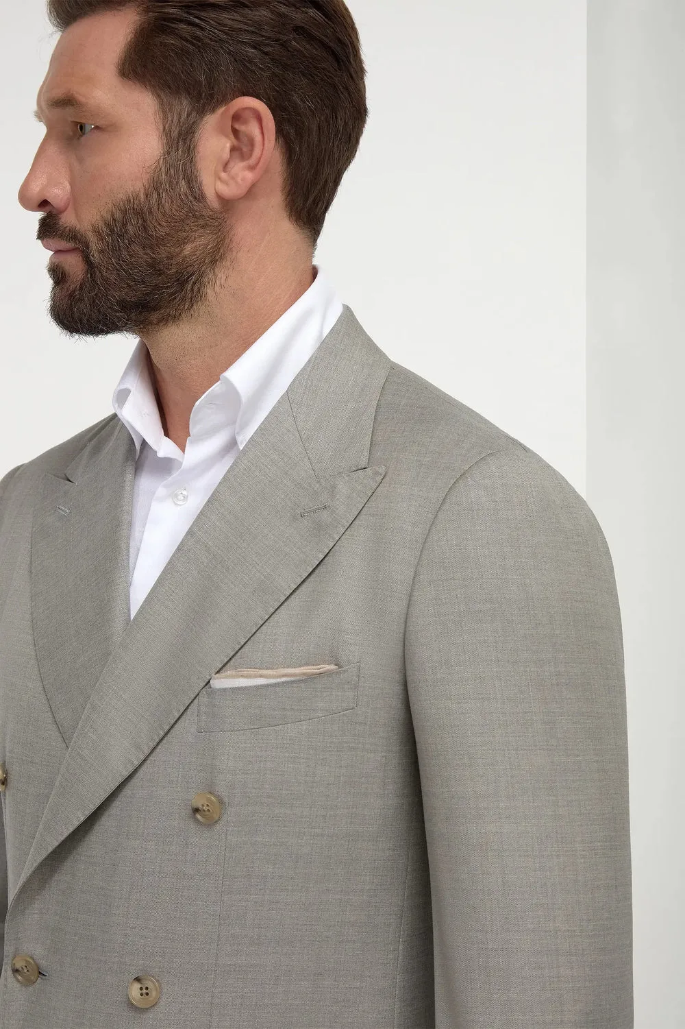 Formal 2 Pieces Mens Suit Flat Peak Lapel Tuxedos For Wedding (Blazer+Pants) sold by Mens Event Wear product image thumbnail 4