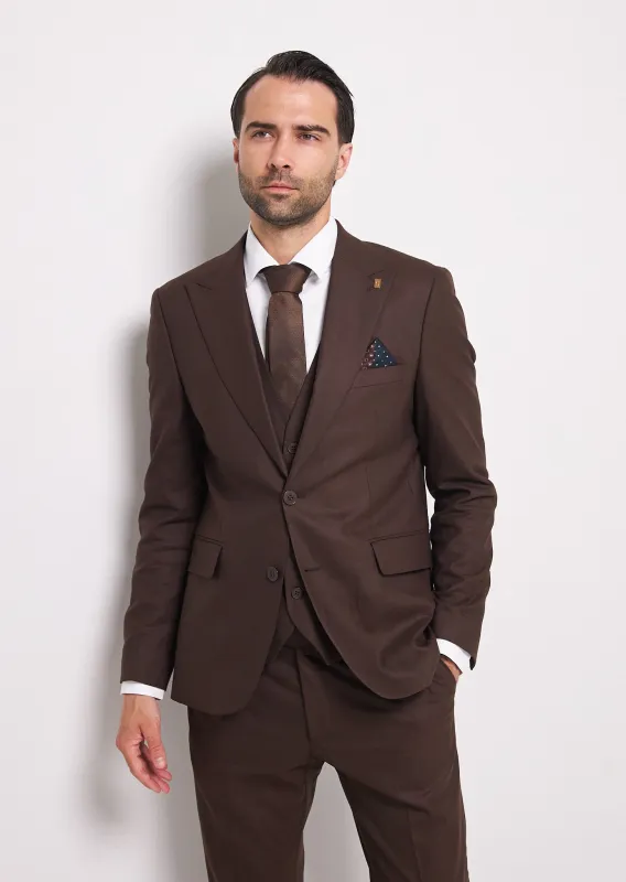 Fashion Men's 3 Pieces Flat Peak Lapel Tuxedos For Party (Blazer+vest+Pants) sold by Mens Event Wear