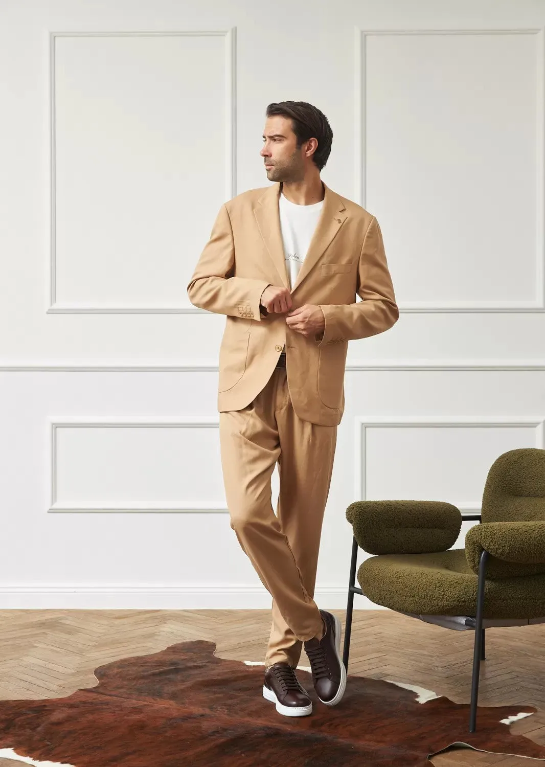 Business 2 Piece Men's Suit Flat Notched Wedding Lapel (Blazer + Pants) sold by Mens Event Wear