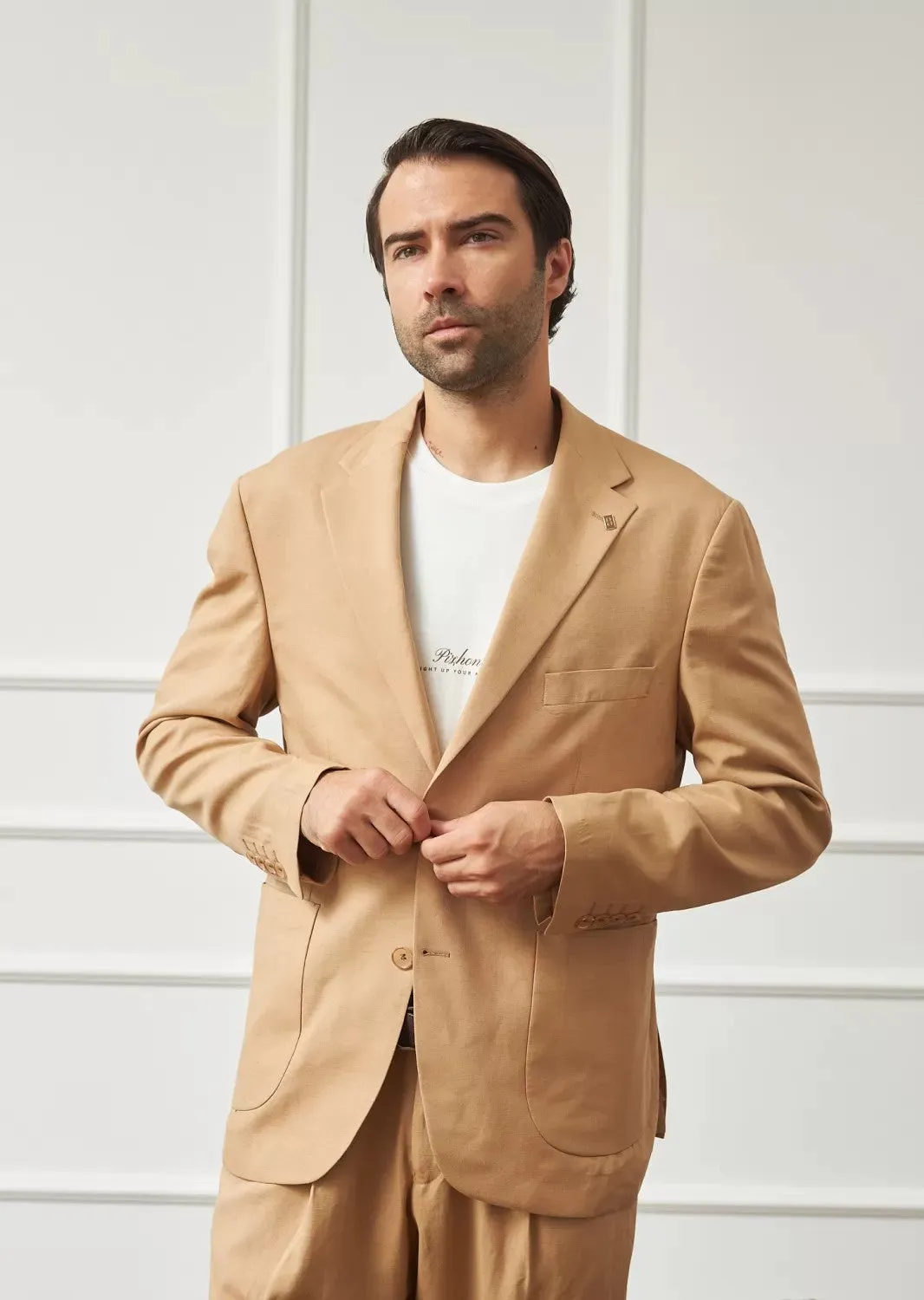 Business 2 Piece Men's Suit Flat Notched Wedding Lapel (Blazer + Pants) sold by Mens Event Wear product image thumbnail 3