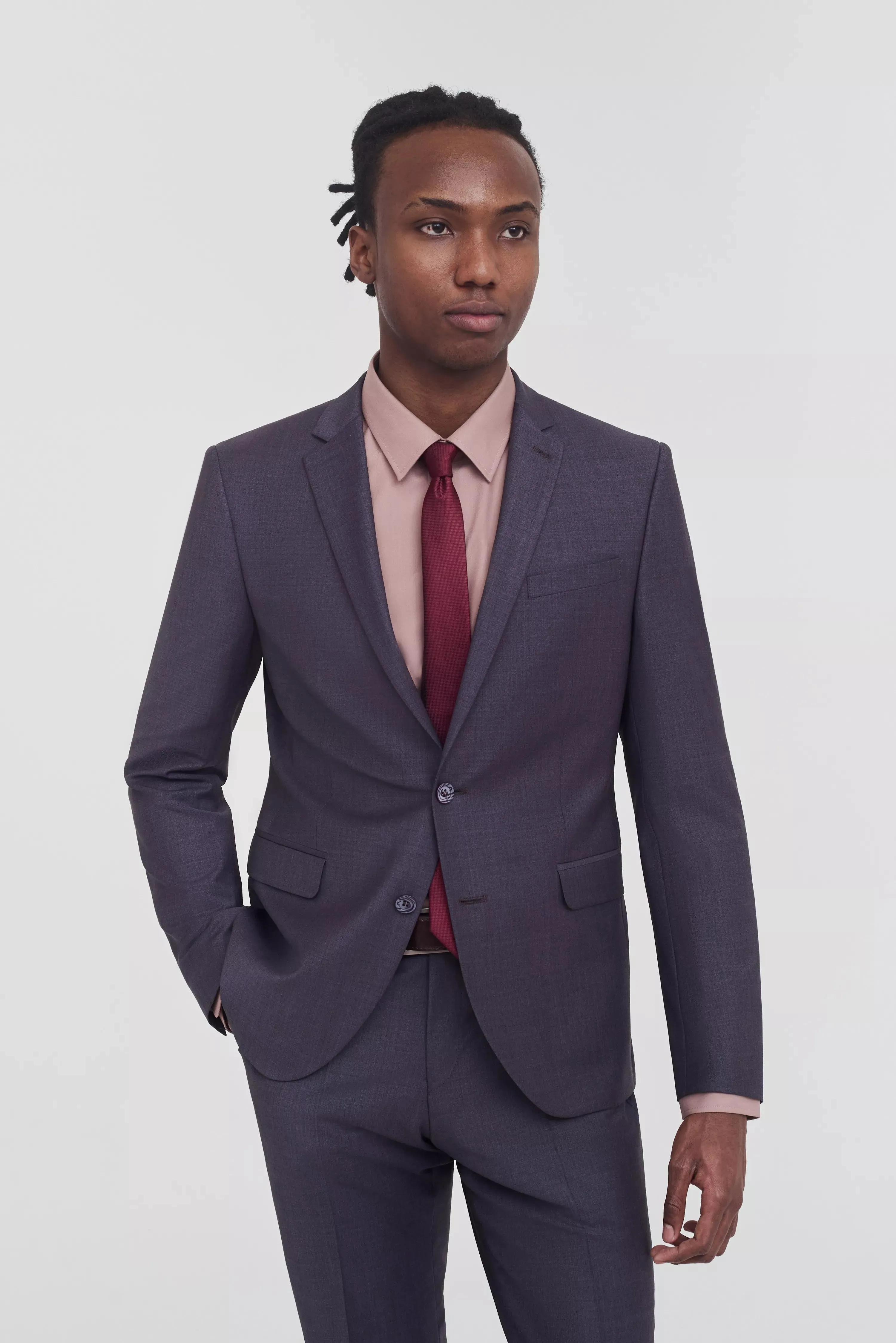 Forma 2 Piece Men's Suit Flat Notched Wedding Lapel (Blazer + Pants) sold by Mens Event Wear product image thumbnail 2