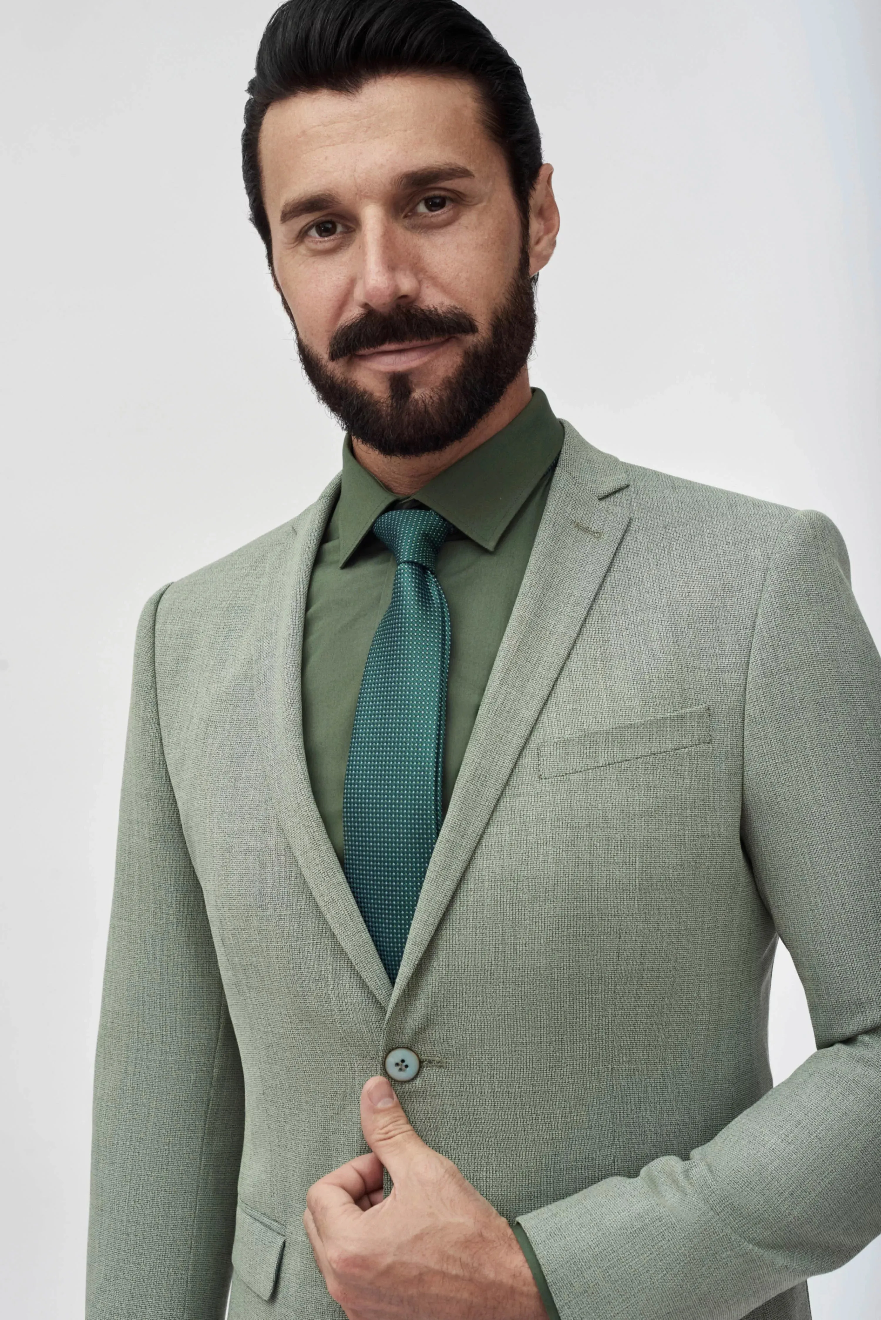 Forma 2 Piece Men's Suit Flat Notched Wedding Lapel (Blazer + Pants) sold by Mens Event Wear product image thumbnail 4