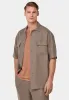 Casual 2 Piece Men's Suit Flat Linen Stand Collar Tuxedos (Blazer+Shorts) sold by Mens Event Wear