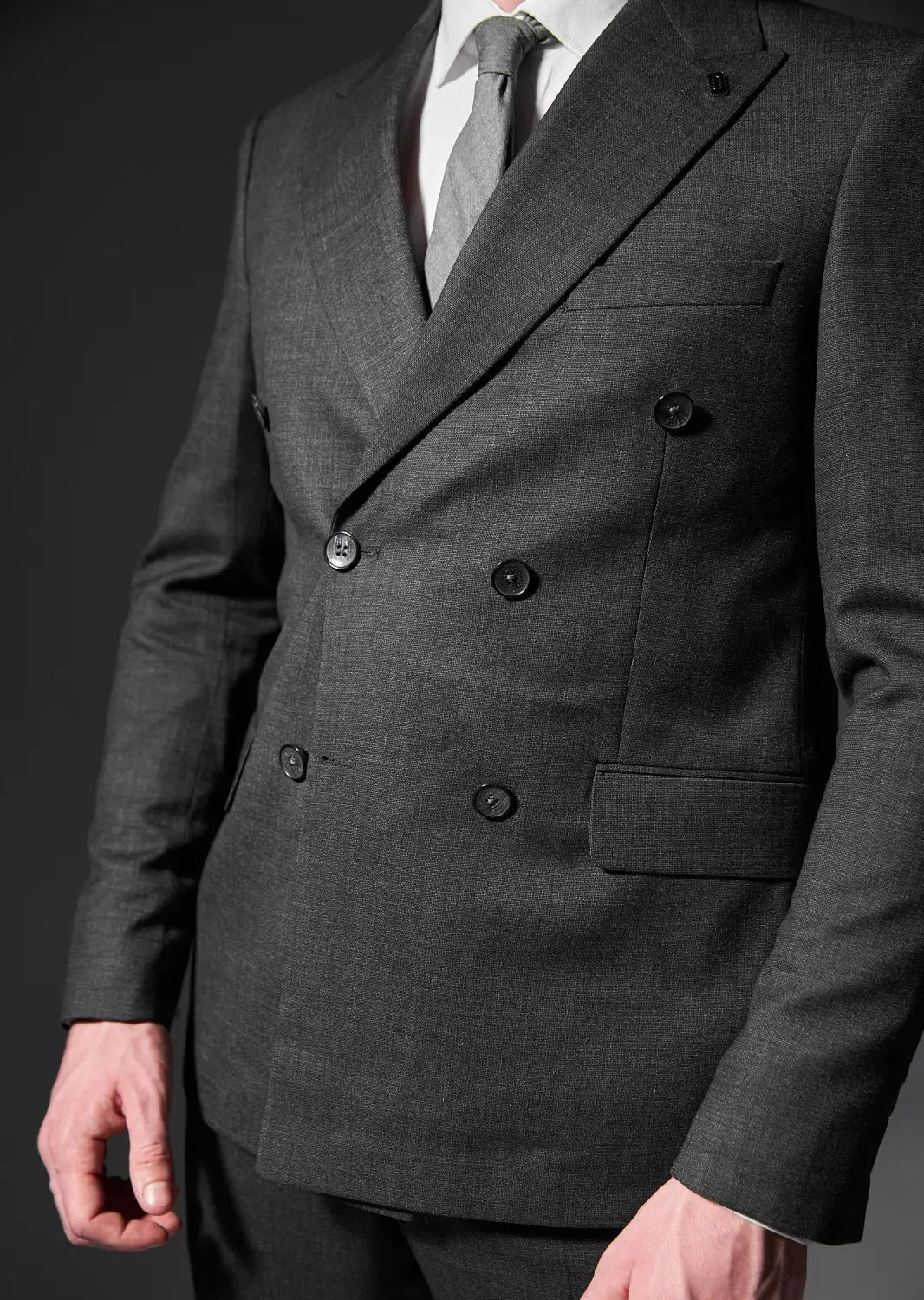 Formal 2 Pieces Mens Suit Flat Peak Lapel Tuxedos For Wedding (Blazer+Pants) sold by Mens Event Wear product image thumbnail 4