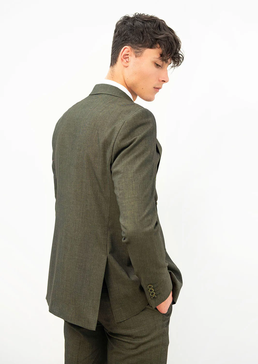 Formal 2 Pieces Mens Suit Flat Peak Lapel Tuxedos For Wedding (Blazer+Pants) sold by Mens Event Wear product image thumbnail 3