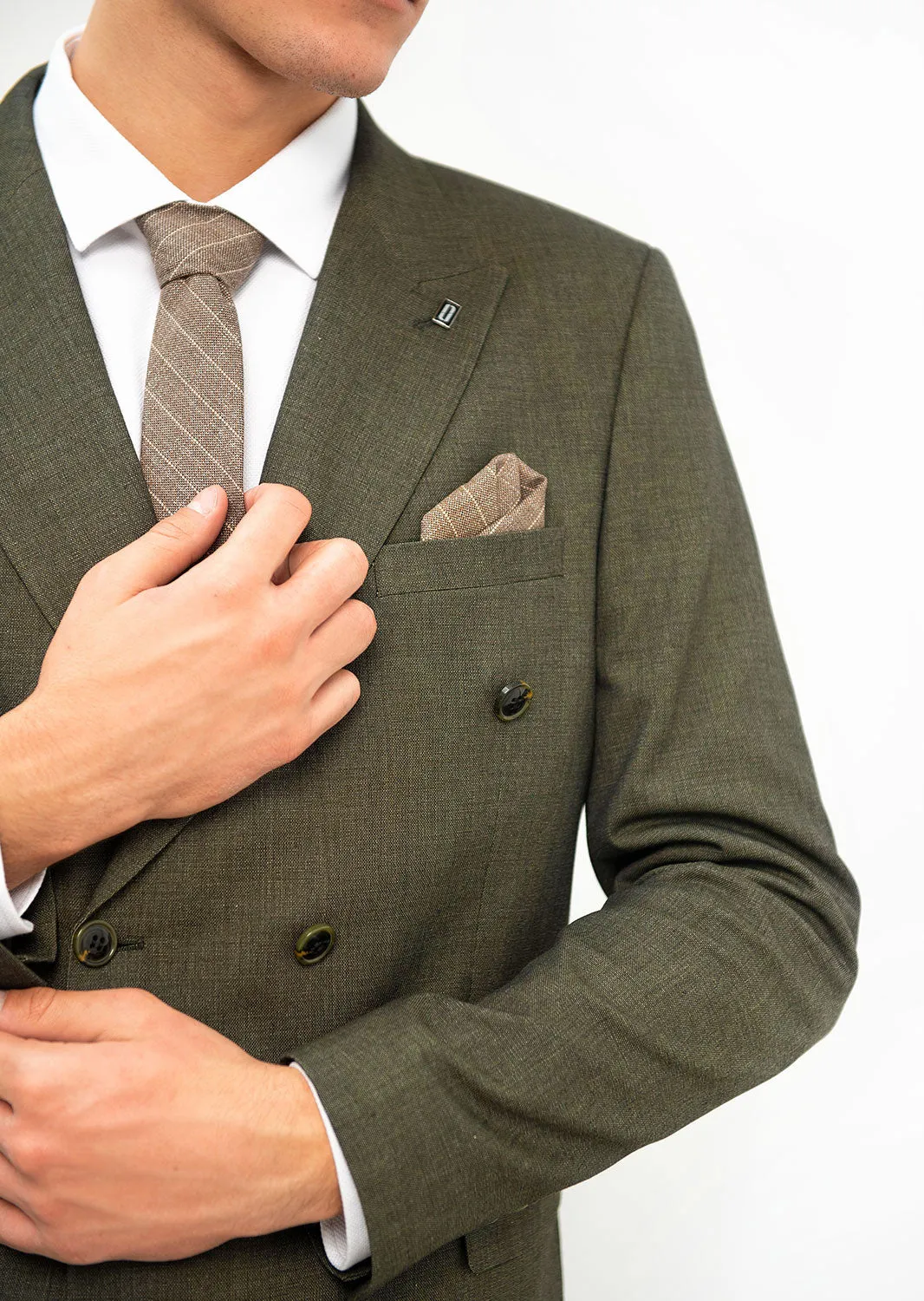 Formal 2 Pieces Mens Suit Flat Peak Lapel Tuxedos For Wedding (Blazer+Pants) sold by Mens Event Wear product image thumbnail 4