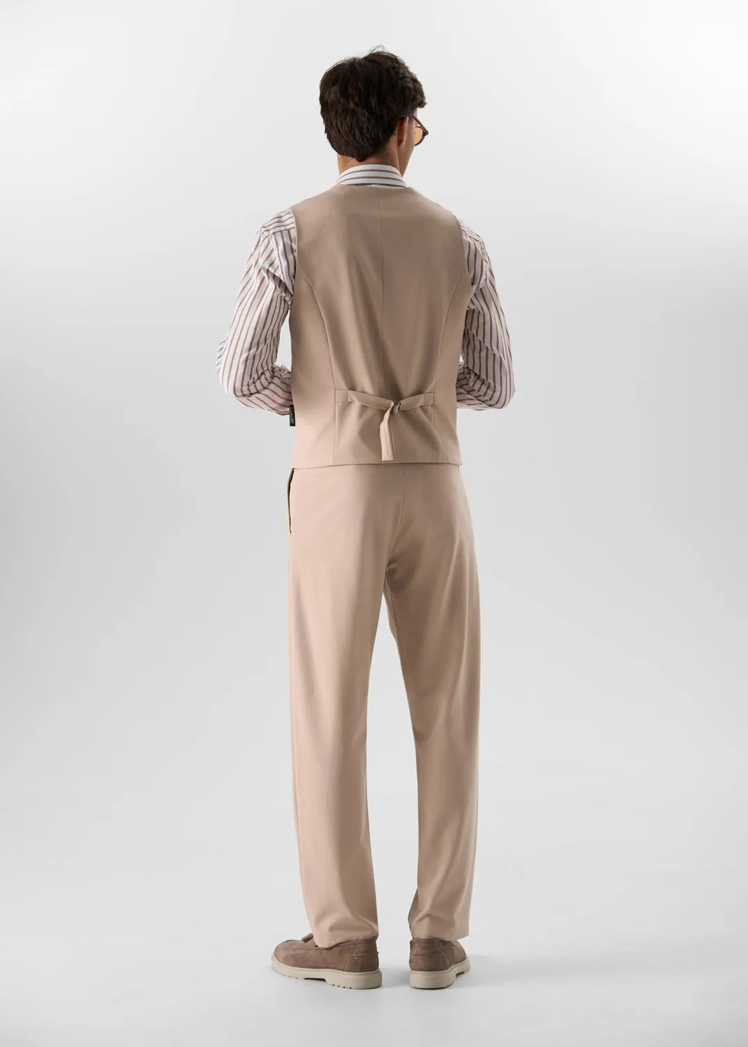 Fashion 2 Pieces Mens Suit Flat Notch Lapel Vest Suit For Wedding (Vest + Pants) sold by Mens Event Wear product image thumbnail 3