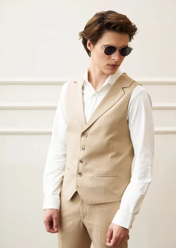 Formal 2 Pieces Mens Suit Flat Notch Lapel Vest Suit For Wedding (Vest + Pants) sold by Mens Event Wear