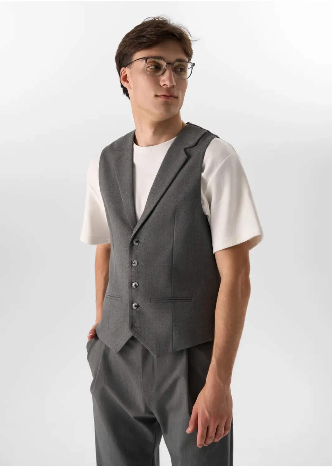 Fashion 2 Pieces Mens Suit Flat Notch Lapel Vest Suit For Wedding (Vest + Pants) sold by Mens Event Wear
