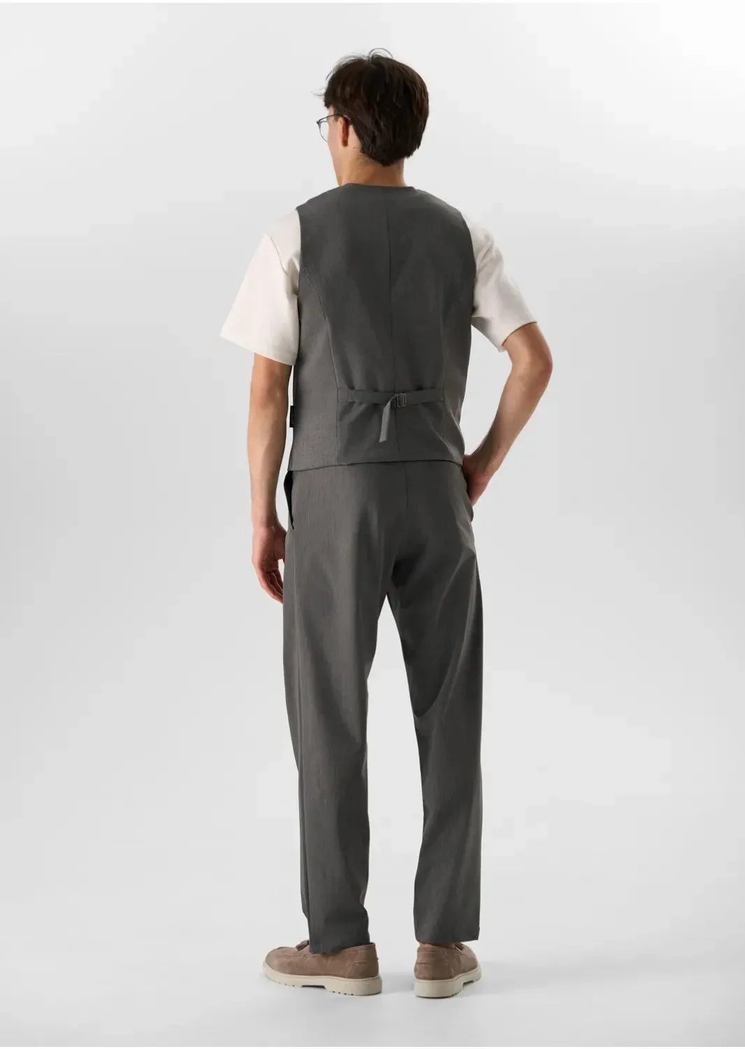 Fashion 2 Pieces Mens Suit Flat Notch Lapel Vest Suit For Wedding (Vest + Pants) sold by Mens Event Wear product image thumbnail 5