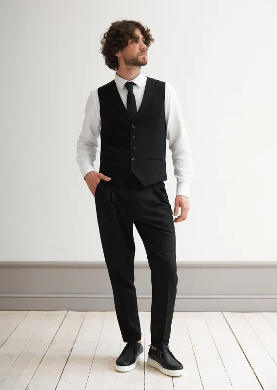 Fashion 2 Pieces Mens Suit Flat Notch Lapel Vest Suit For Wedding (Vest + Pants) sold by Mens Event Wear