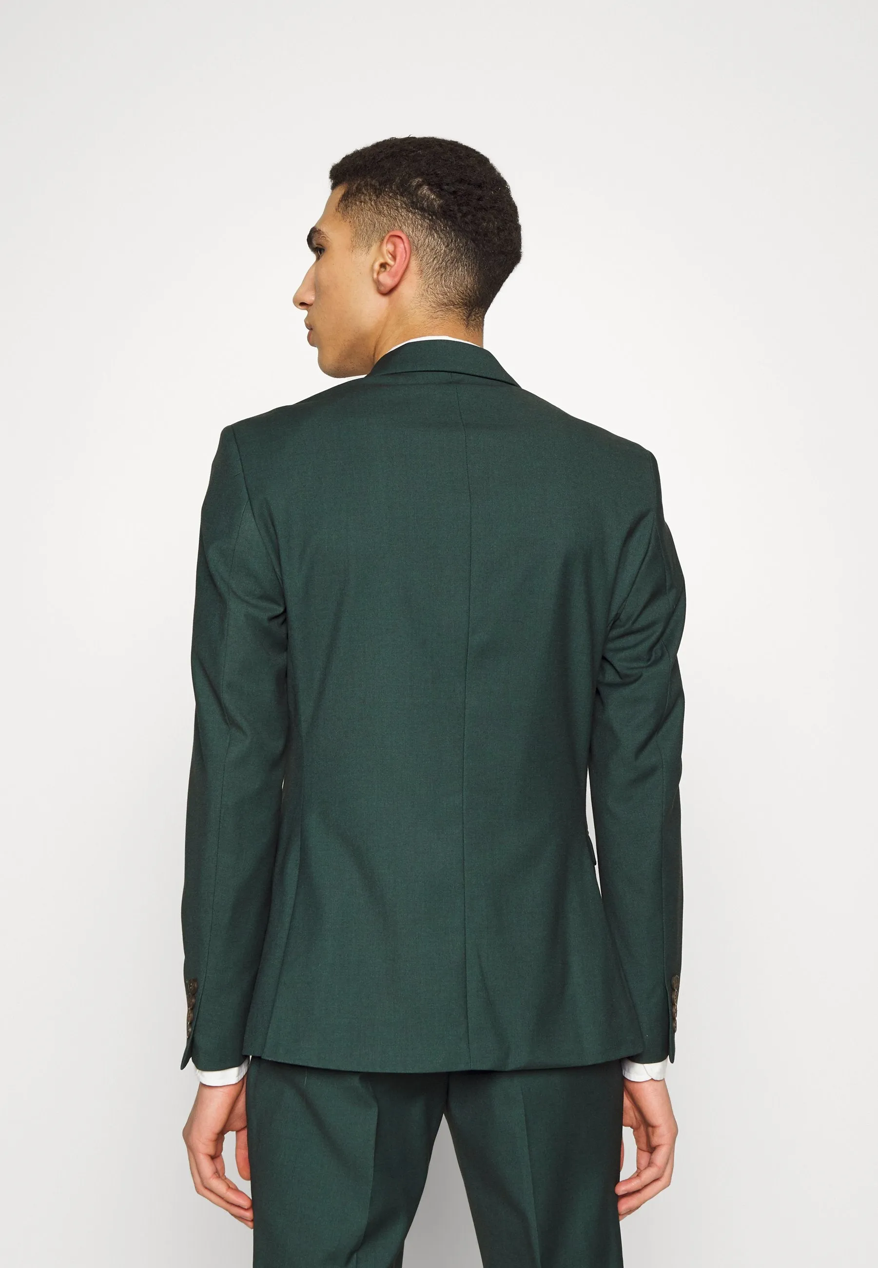 Business 2 Piece Men's Suit Flat Notched Wedding Lapel (Blazer + Pants) sold by Mens Event Wear product image thumbnail 3