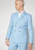 Formal 2 Pieces Mens Suit Flat Peak Lapel Tuxedos For Wedding (Blazer+Pants) sold by Mens Event Wear