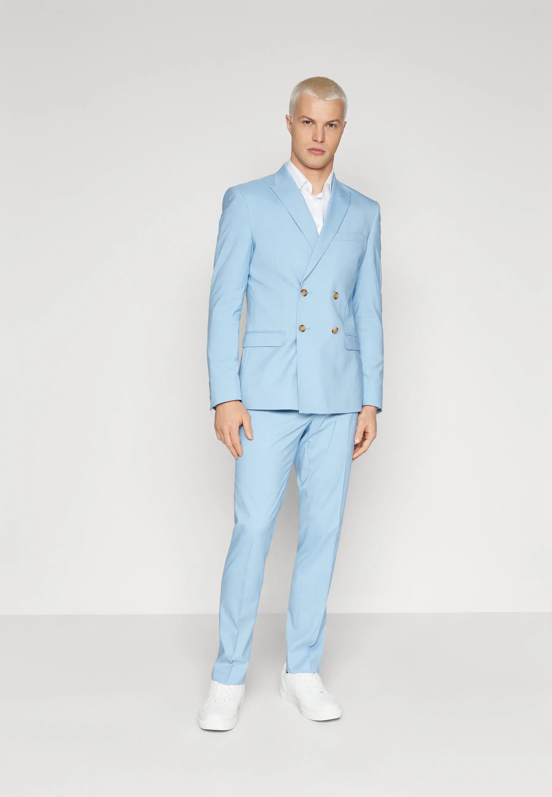 Menseventwear Formal 2 Pieces Mens Suit Flat Peak Lapel Suits For Wedding (Blazer+Pants) sold by Mens Event Wear product image thumbnail 5