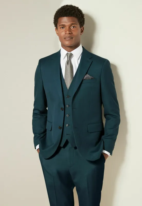 Fashion Men's 3 Pieces Flat Peak Lapel Tuxedos For Party (Blazer+vest+Pants) sold by Mens Event Wear