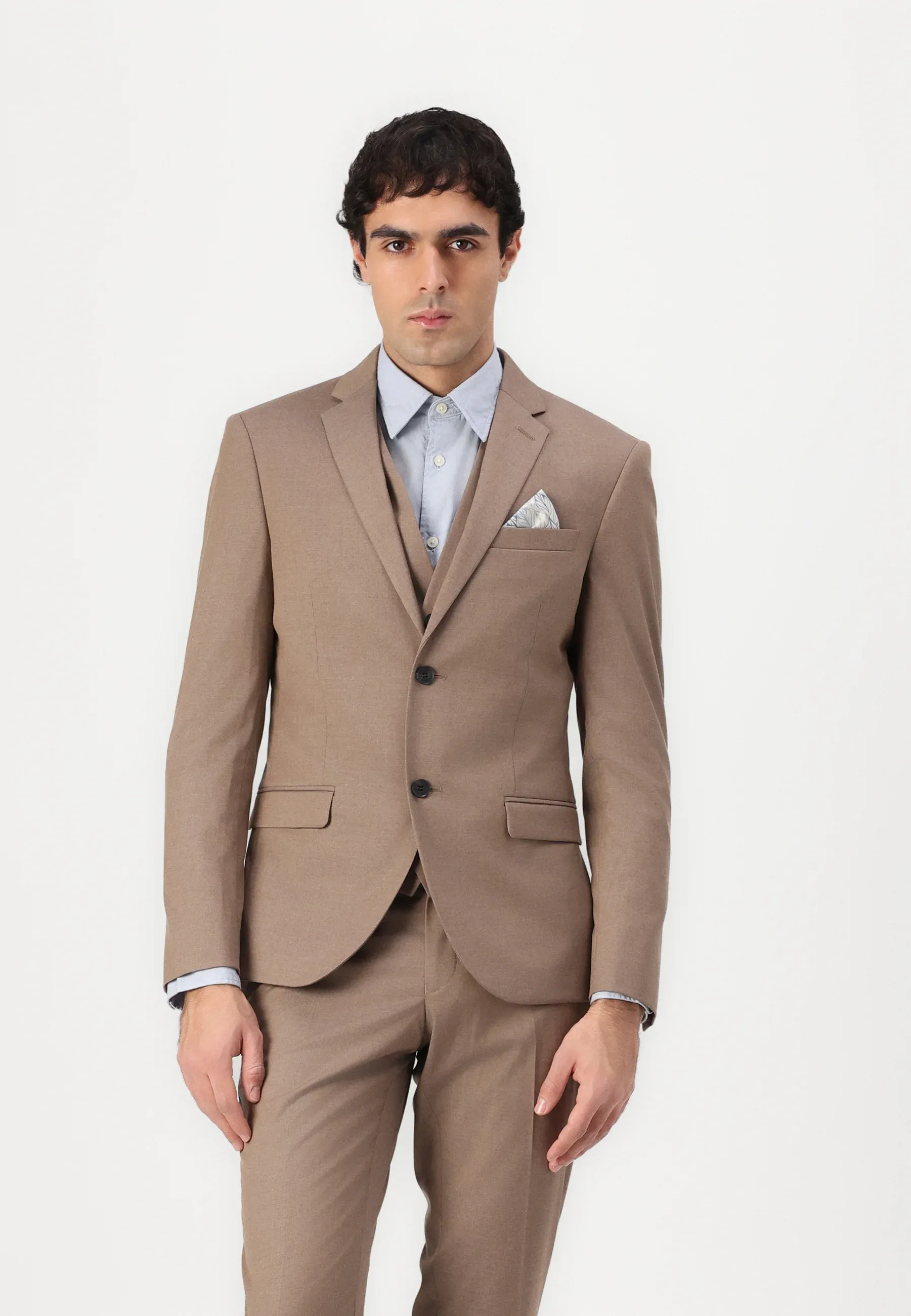 Fashion Men's 3 Pieces Flat Peak Lapel Tuxedos For Party (Blazer+vest+Pants) sold by Mens Event Wear product image thumbnail 3