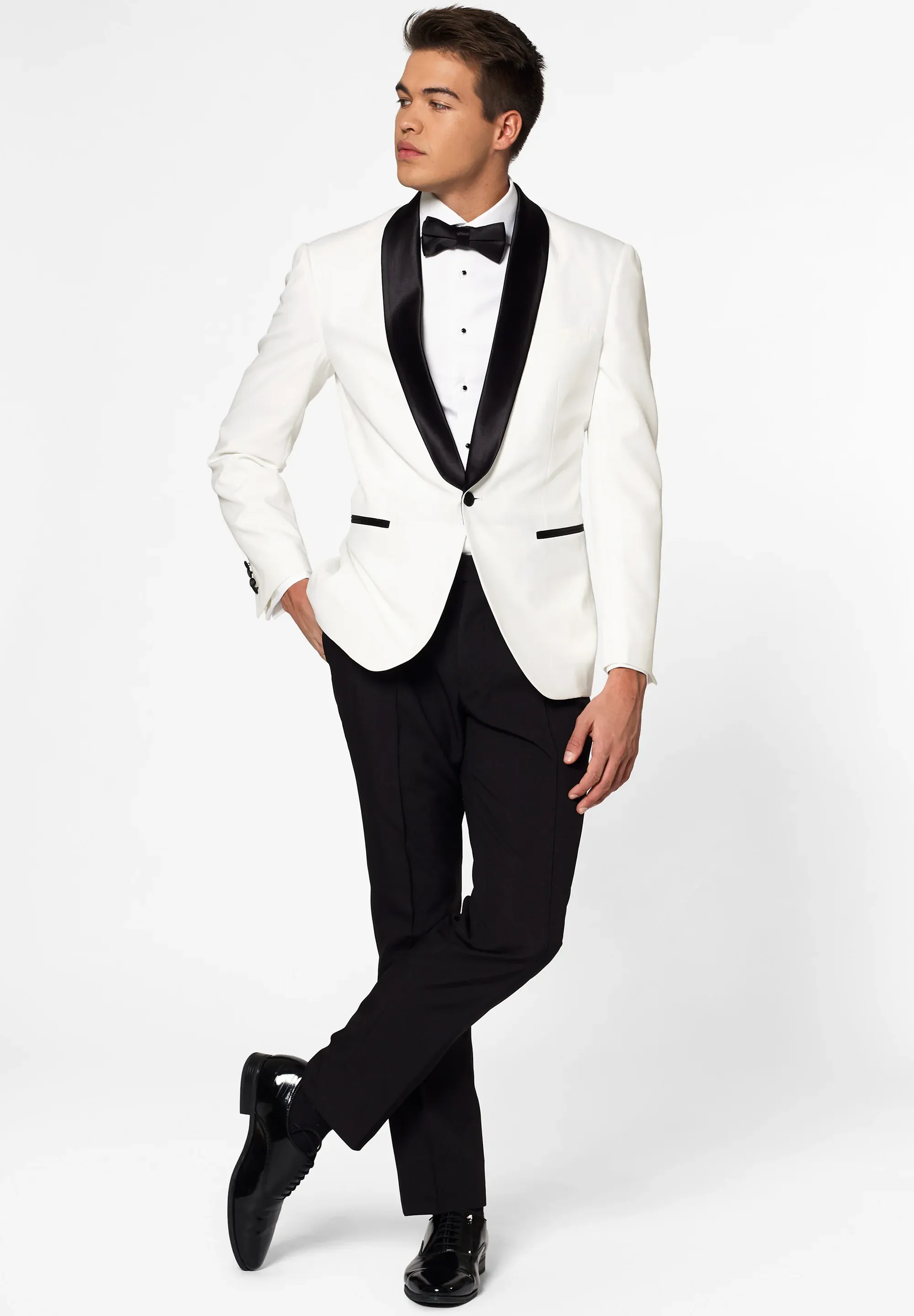 Fashion 2 Pieces Mens Suit Flat Shawl Lapel Tuxedos(Blazer+Pants) sold by Mens Event Wear