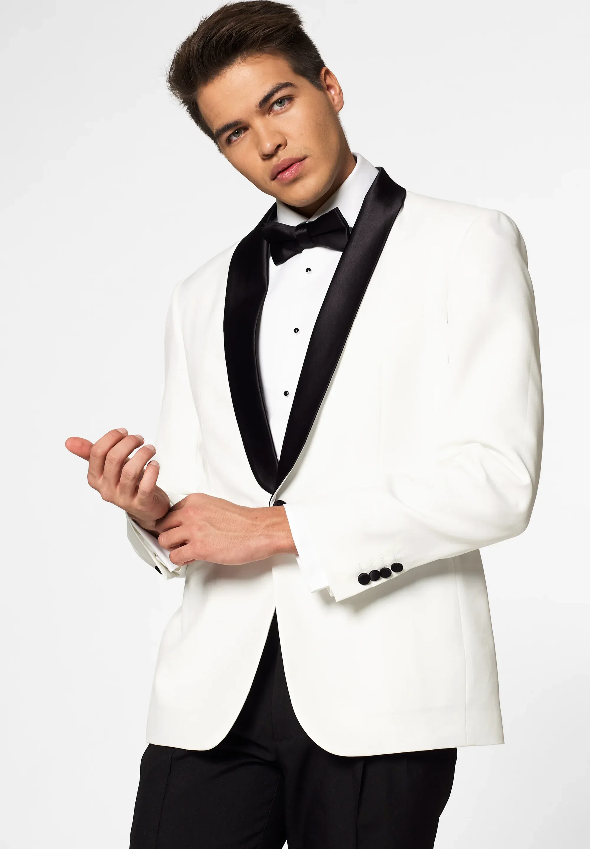 Fashion 2 Pieces Mens Suit Flat Shawl Lapel Tuxedos(Blazer+Pants) sold by Mens Event Wear product image thumbnail 2