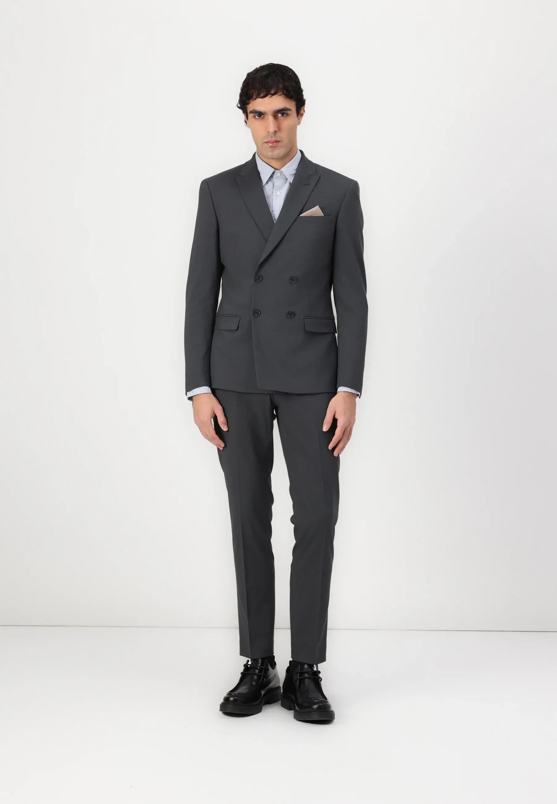 Formal 2 Pieces Mens Suit Flat Peak Lapel Tuxedos For Wedding (Blazer+Pants) sold by Mens Event Wear