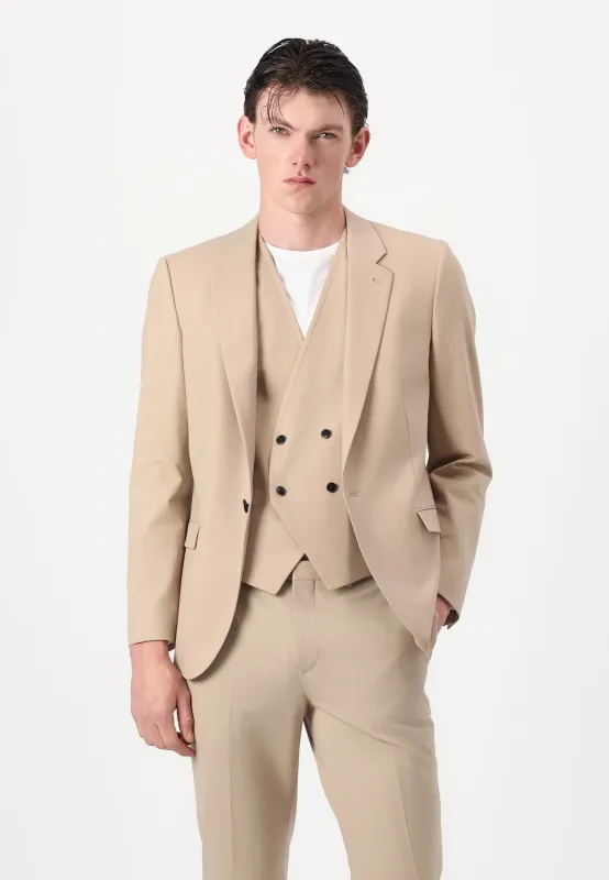 Formal Men's Suits Slim Fit 3 Pieces Peak Lapel Tuxedos (Blazer+Vest+ Pant) sold by Mens Event Wear