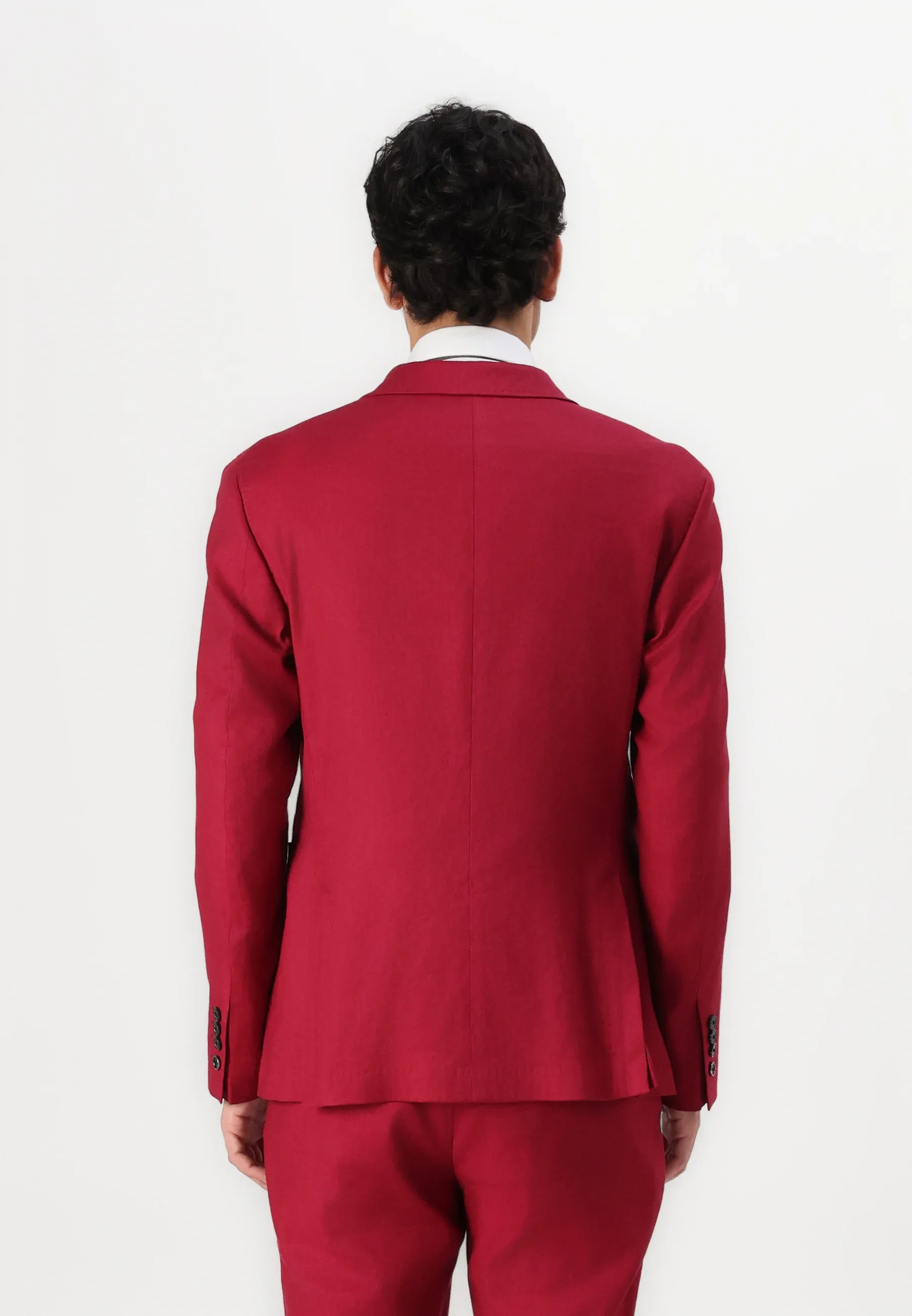 Formal 2 Pieces Mens Suit Flat Peak Lapel Tuxedos For Wedding (Blazer+Pants) sold by Mens Event Wear product image thumbnail 3