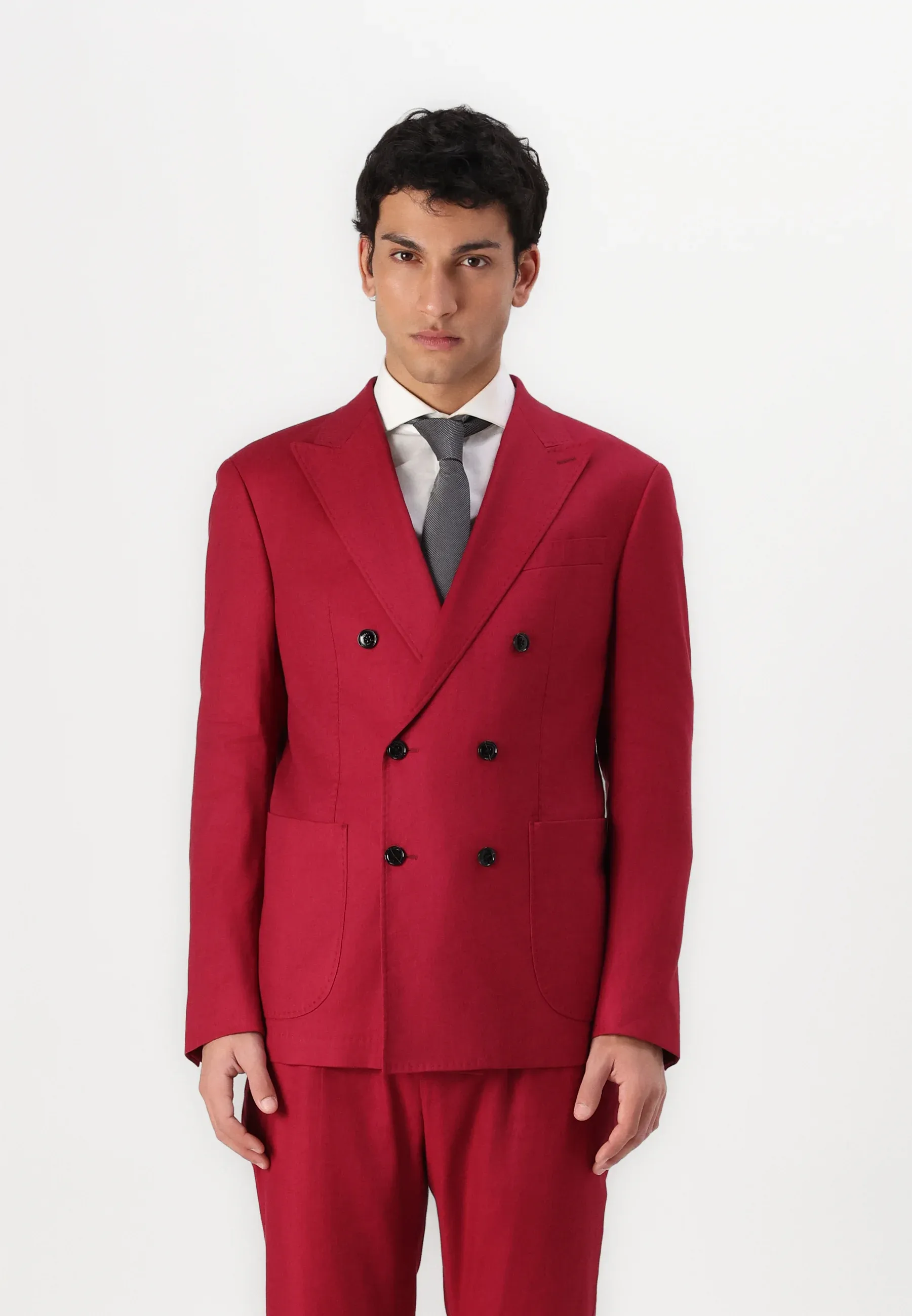 Formal 2 Pieces Mens Suit Flat Peak Lapel Tuxedos For Wedding (Blazer+Pants) sold by Mens Event Wear