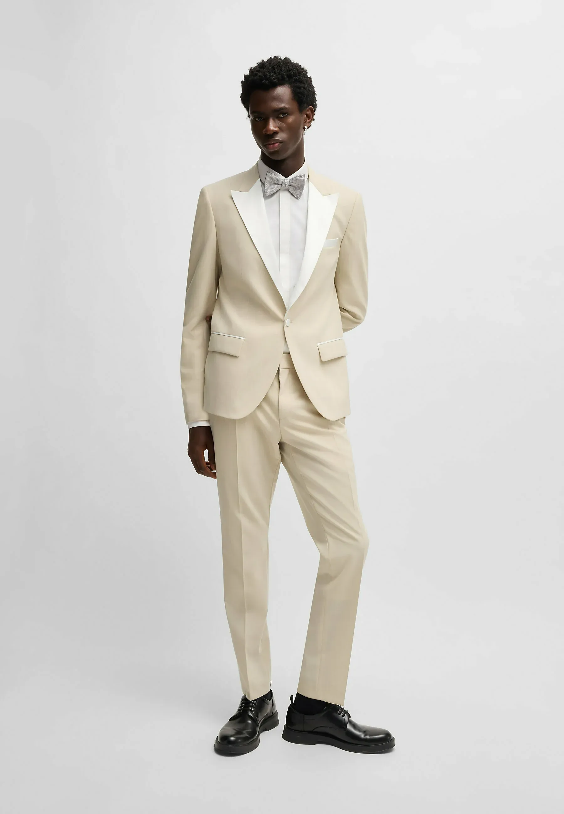 Fashion 2 Piece Men's Suit Flat Peak Lapel For Wedding (Blazer + Pants) sold by Mens Event Wear product image thumbnail 2