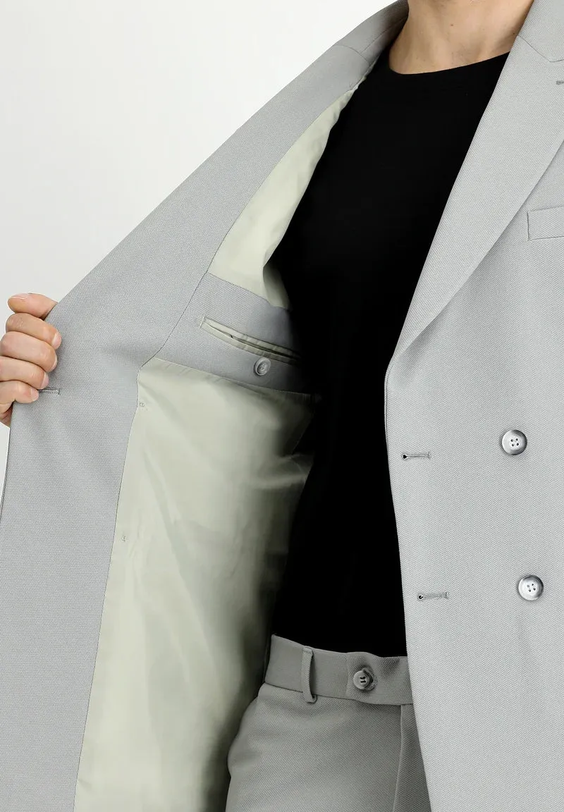 Formal 2 Pieces Mens Suit Flat Peak Lapel Tuxedos For Wedding (Blazer+Pants) sold by Mens Event Wear product image thumbnail 3