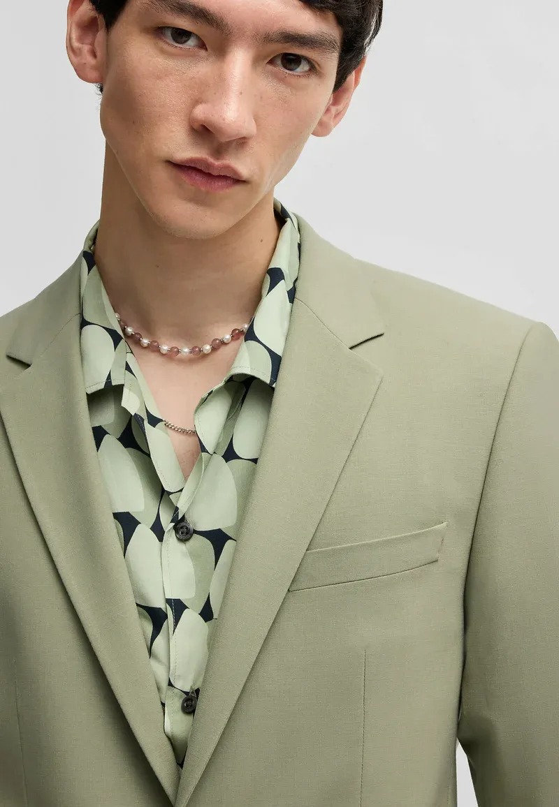 Casual 2 Piece Men's Suit Flat Notched Wedding Lapel (Blazer + Pants) sold by Mens Event Wear product image thumbnail 2