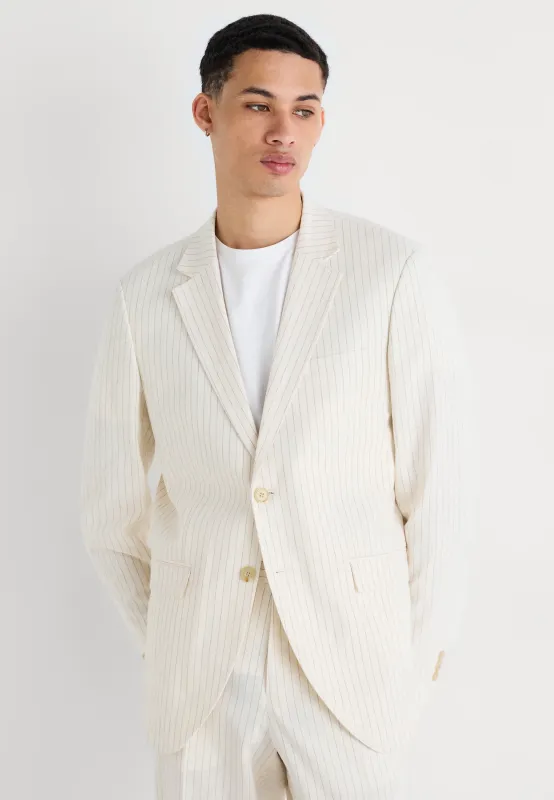 Formal Men's 2 Pieces Mens Suit Notch Lapel Striped Tuxedos (Blazer+Pants) sold by Mens Event Wear