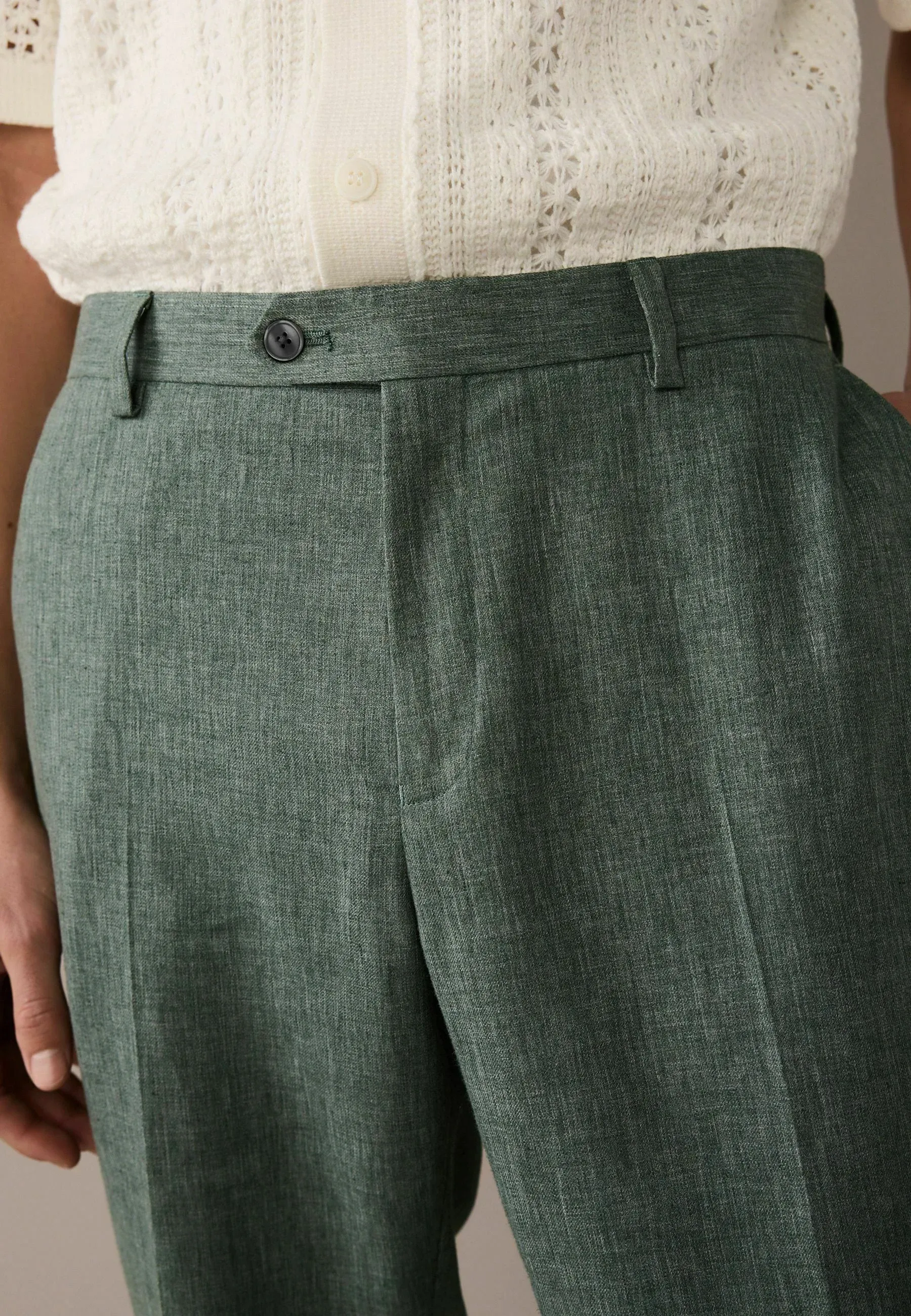 Casual 2 Piece Men's Suit Flat Notched Wedding Lapel (Blazer + Pants) sold by Mens Event Wear product image thumbnail 3