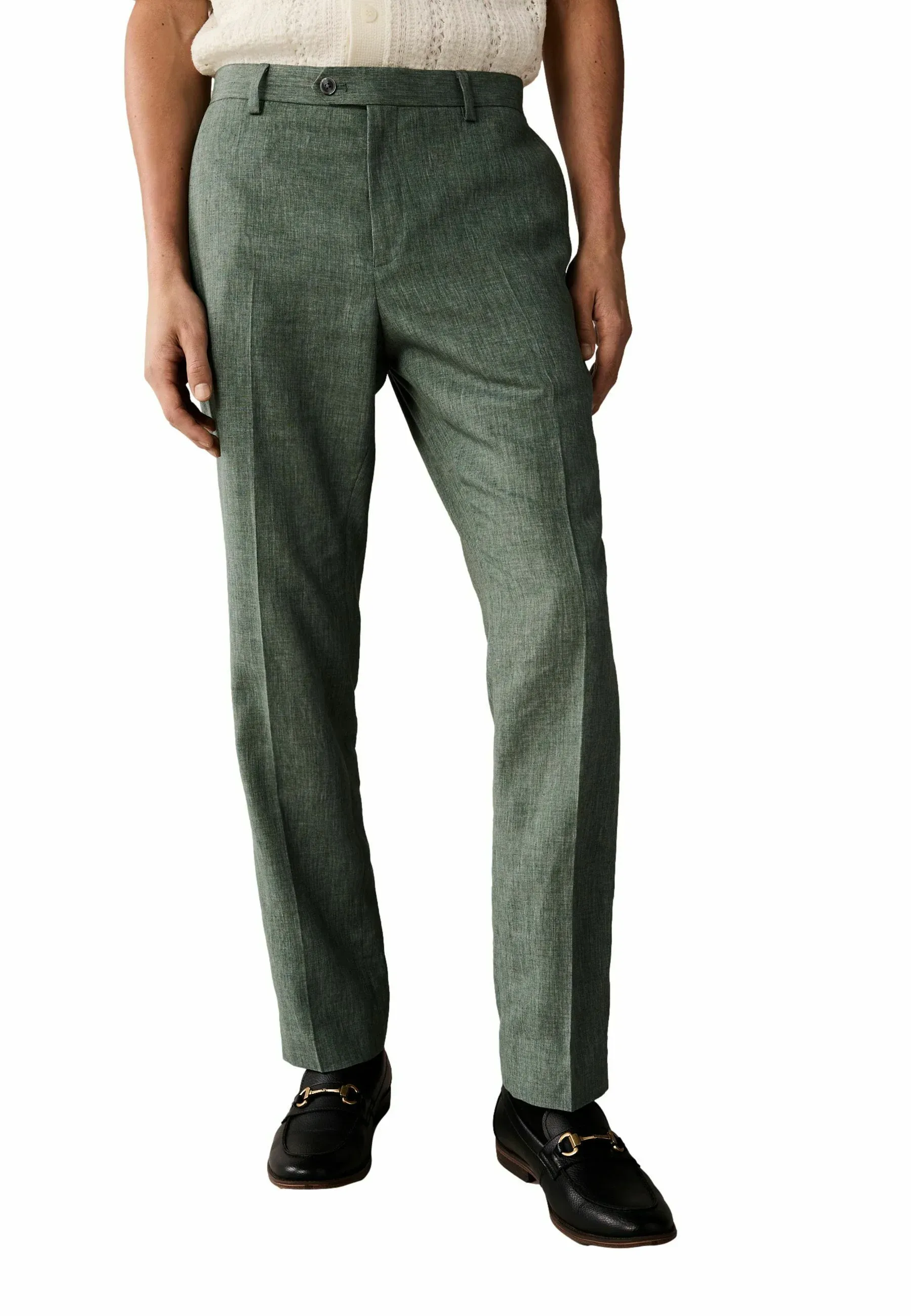 Casual 2 Piece Men's Suit Flat Notched Wedding Lapel (Blazer + Pants) sold by Mens Event Wear product image thumbnail 2