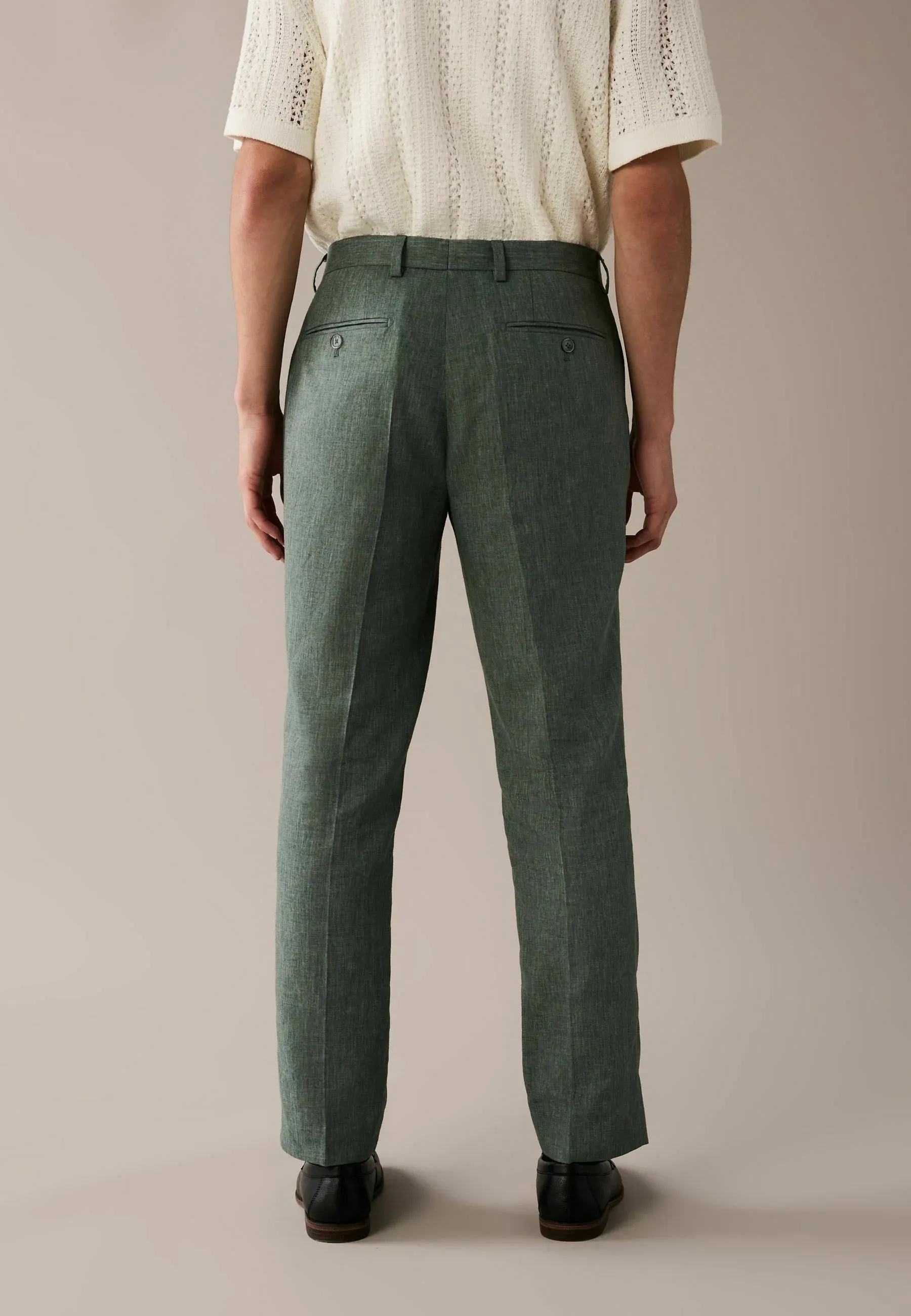 Casual 2 Piece Men's Suit Flat Notched Wedding Lapel (Blazer + Pants) sold by Mens Event Wear product image thumbnail 4