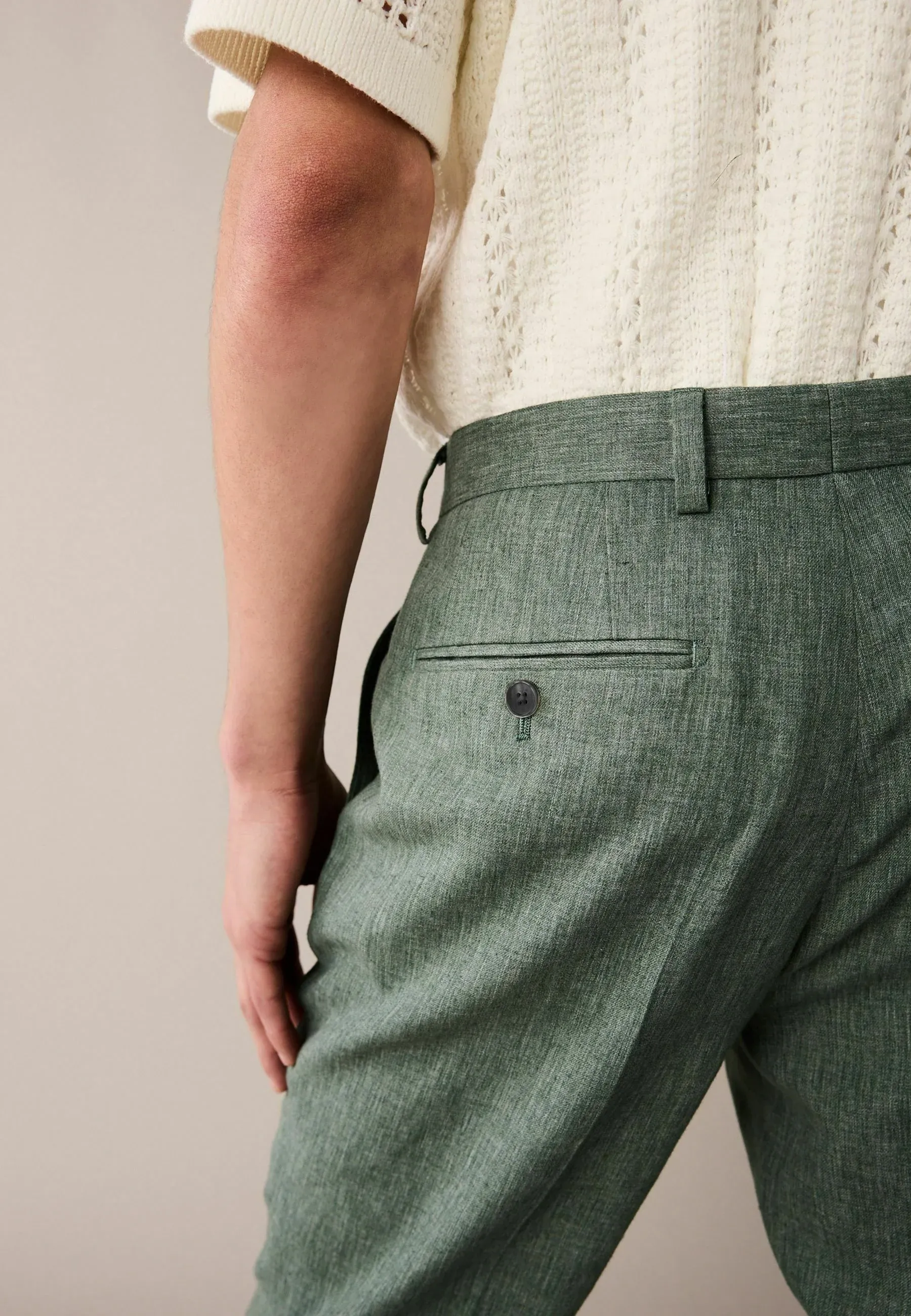 Casual 2 Piece Men's Suit Flat Notched Wedding Lapel (Blazer + Pants) sold by Mens Event Wear product image thumbnail 5