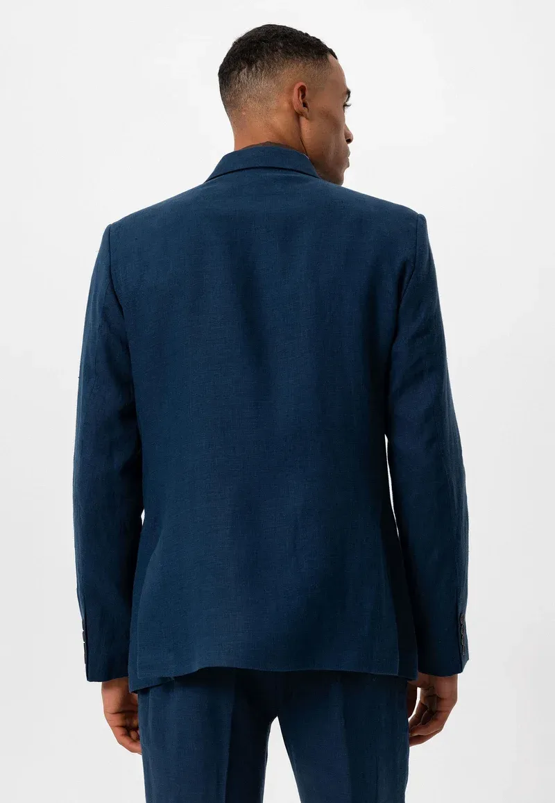 Formal 2 Pieces Mens Suit Flat Peak Lapel Tuxedos For Wedding (Blazer+Pants) sold by Mens Event Wear product image thumbnail 3