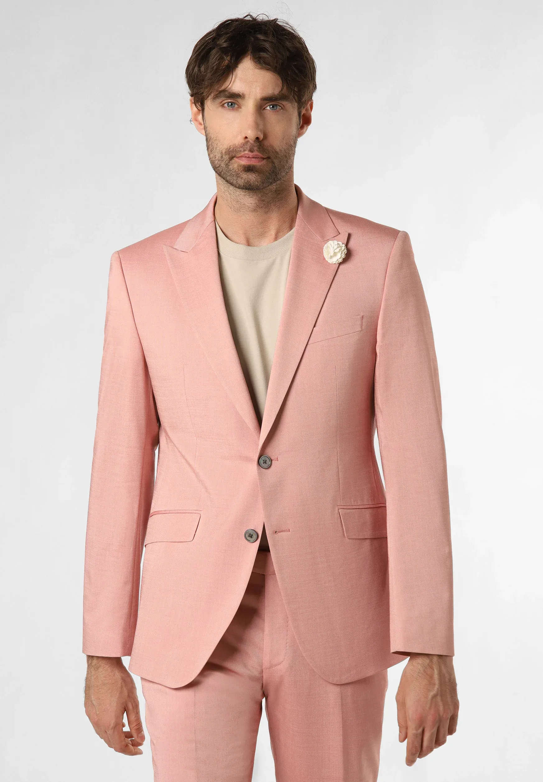 Casual 2 Piece Men's Suit Flat Peak Lapel For Wedding (Blazer + Pants) sold by Mens Event Wear