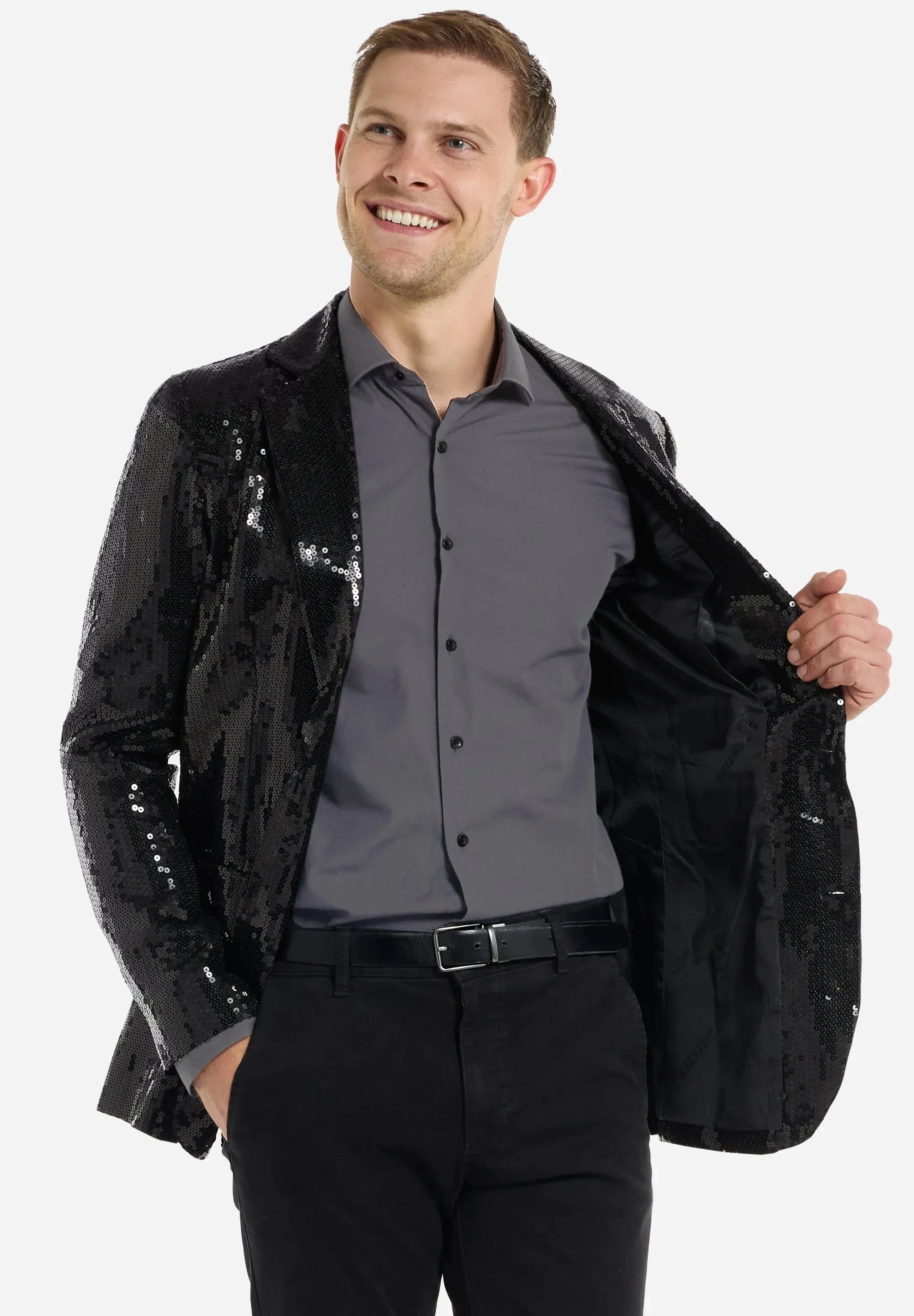 Fashion Men's Gradient Sequined Tuxedo Suit Notch lapel Men's Suit (Blazer + Pants) sold by Mens Event Wear product image thumbnail 5