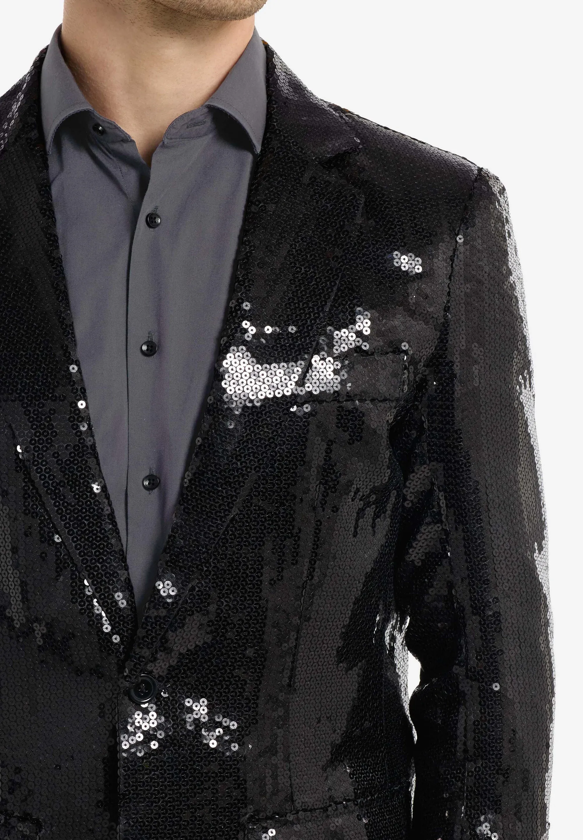 Fashion Men's Gradient Sequined Tuxedo Suit Notch lapel Men's Suit (Blazer + Pants) sold by Mens Event Wear product image thumbnail 2