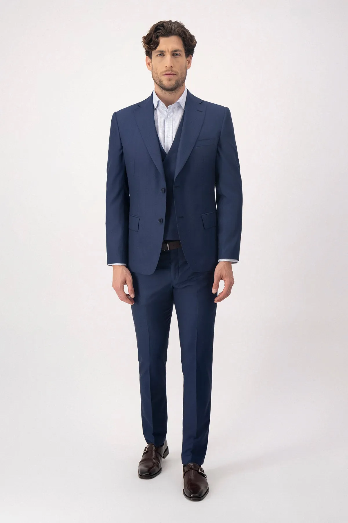 Formal Men's Suits Slim Fit 3 Pieces Notch Lapel Tuxedos (Blazer+Vest+ Pant) sold by Mens Event Wear