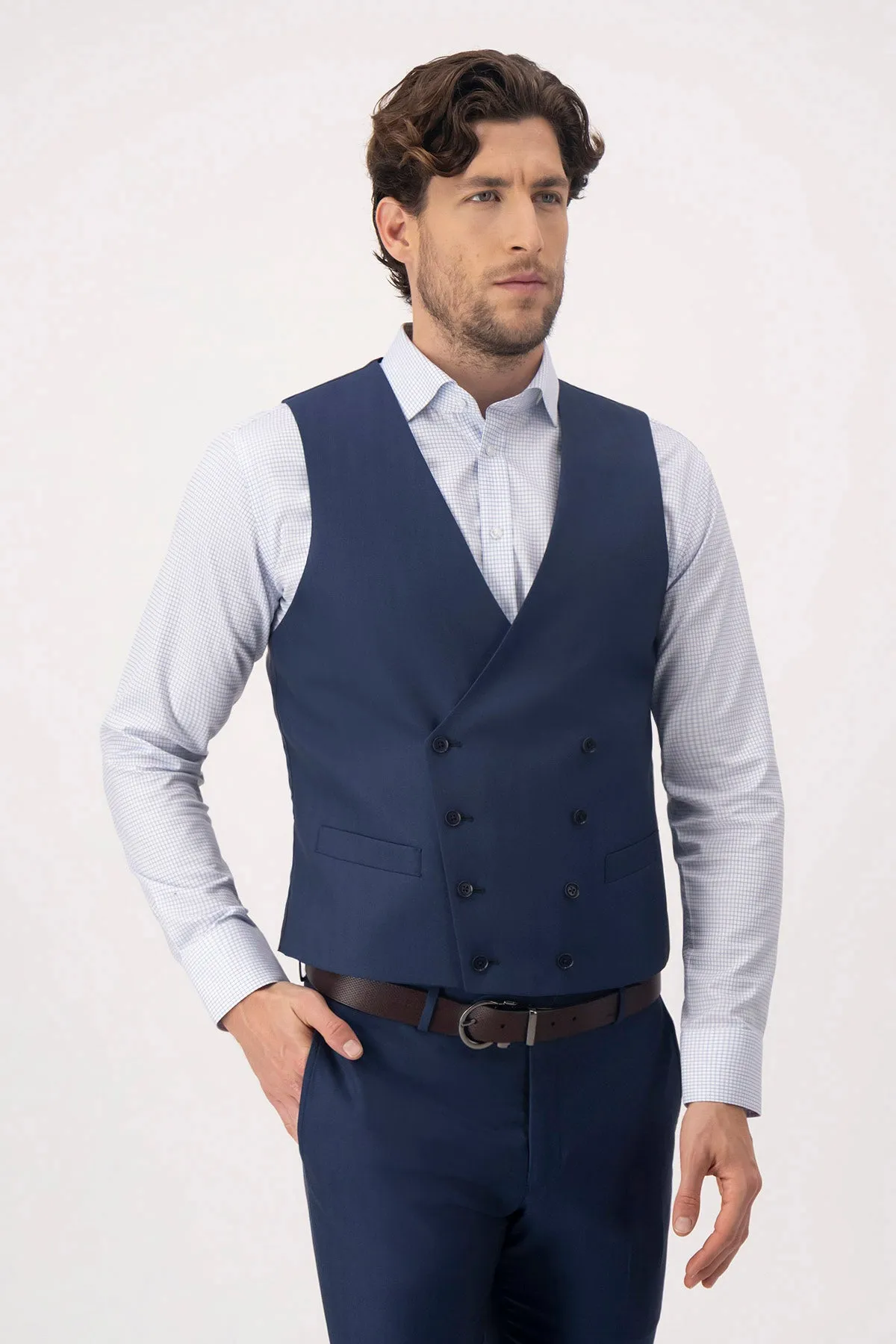 Formal Men's Suits Slim Fit 3 Pieces Notch Lapel Tuxedos (Blazer+Vest+ Pant) sold by Mens Event Wear product image thumbnail 4