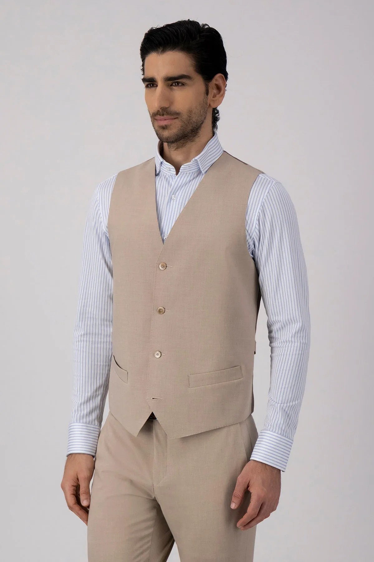 Fashion Men's 3 Pieces Flat Peak Lapel Tuxedos For Party (Blazer+vest+Pants) sold by Mens Event Wear product image thumbnail 3