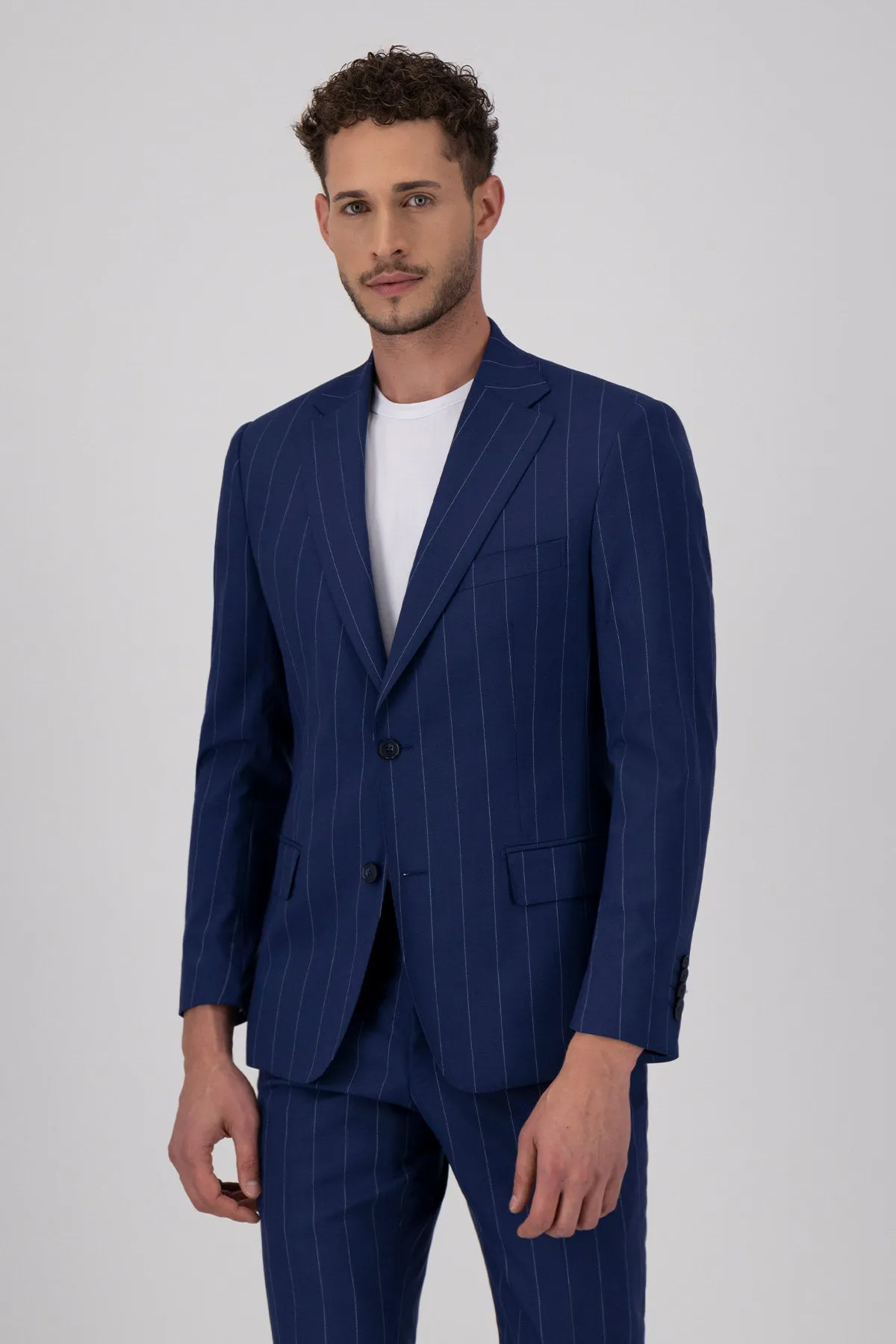 Formal Men's 2 Pieces Mens Suit Notch Lapel Striped Tuxedos (Blazer+Pants) sold by Mens Event Wear product image thumbnail 2