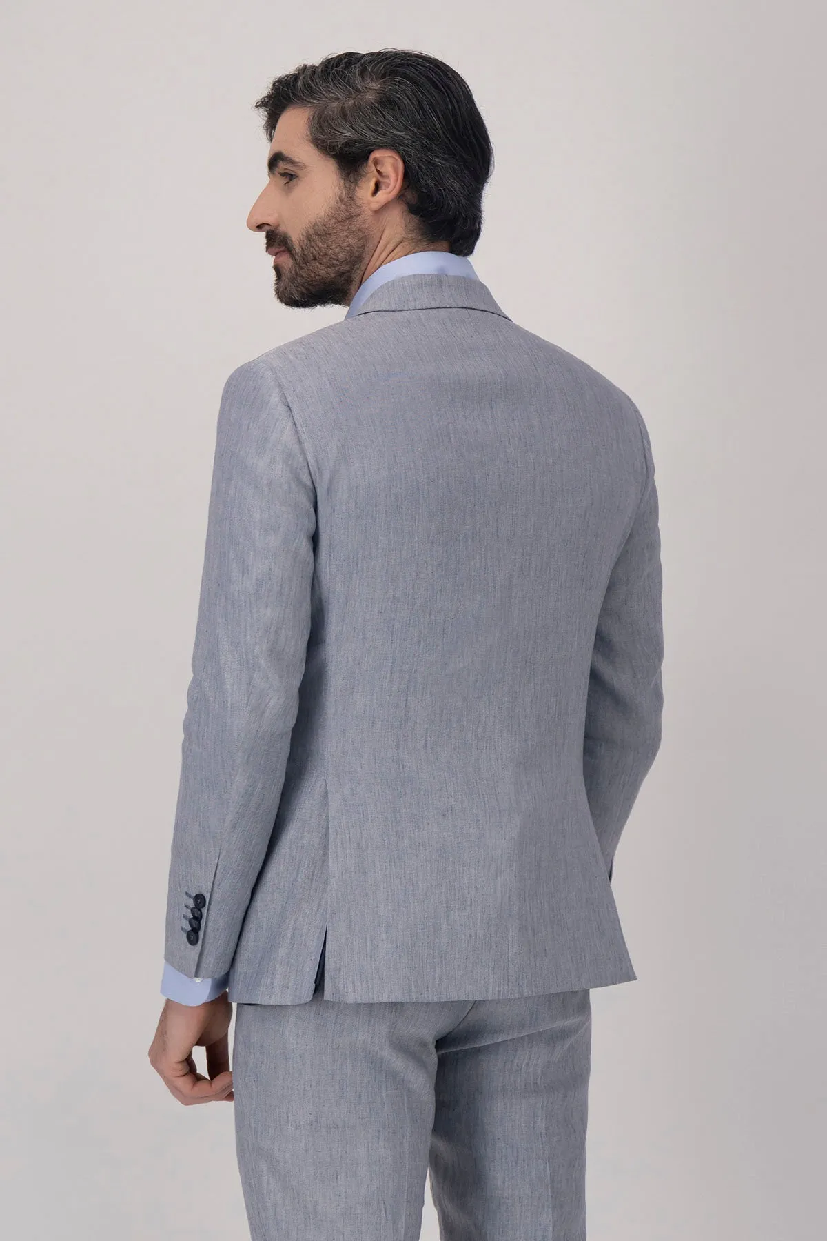 Formal 2 Pieces Mens Suit Flat Notch Lapel Tuxedos For Wedding (Blazer+Pants) sold by Mens Event Wear product image thumbnail 3