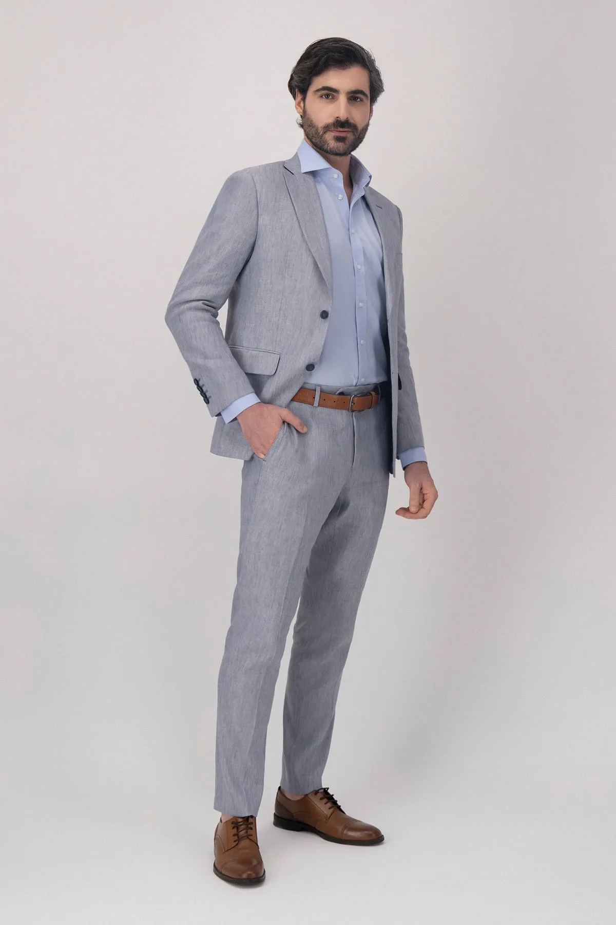 Formal 2 Pieces Mens Suit Flat Notch Lapel Tuxedos For Wedding (Blazer+Pants) sold by Mens Event Wear