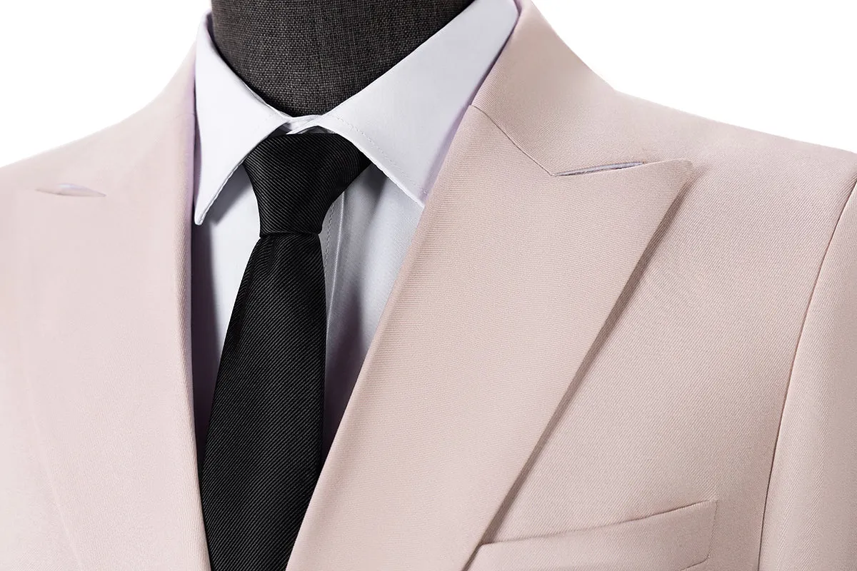 Formal 2 Pieces Mens Suit Flat Peak Lapel Tuxedos For Wedding (Blazer+Pants) sold by Mens Event Wear product image thumbnail 4