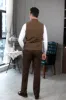 Casual Men's Slim Fit herringbone Stand Collar Waistcoat sold by Mens Event Wear