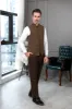 Casual Men's Slim Fit herringbone Stand Collar Waistcoat sold by Mens Event Wear