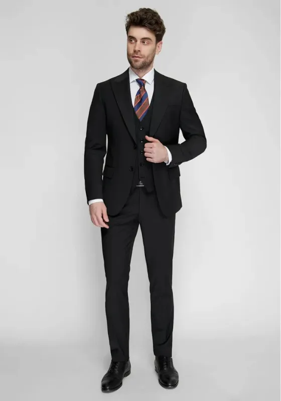 Fashion Men's 3 Pieces Flat Peak Lapel Tuxedos For Party (Blazer+vest+Pants) sold by Mens Event Wear